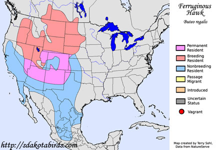 Ferruginous Hawk - Range Map