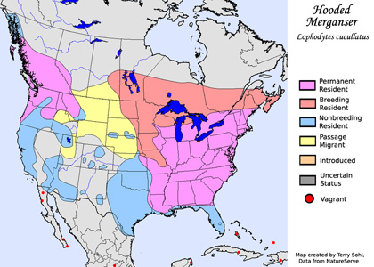 Hooded Merganser range map
